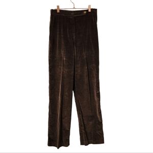 DIMENSION x VINTAGE velvet‎ pants 70's high rise in brown